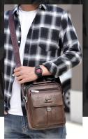Canguro-Bolso de hombro Vintage para hombre, bandolera de cuero dividido, novedad de 2020 - details 8