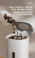 4.4L Comedero automático para gatos y perros, cuenco de agua transparente, dispensador de almacenamiento de alimentos para mascotas, contenedor, accesorios para cachorros y gatitos, 4,4 L - details 4