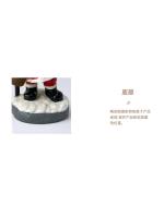 Adorno de Papá Noel, muñeco de nieve luminoso, artesanía de resina, ambiente navideño de escritorio, nuevo - details 10