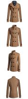 Chaqueta de lana para hombre, abrigo de doble botonadura, primavera y otoño - details 2