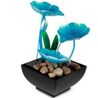 Fuente de mesa para meditación, Mini cascada de flores, decoraciones, sonido, relajación, adorno de loto - details 0