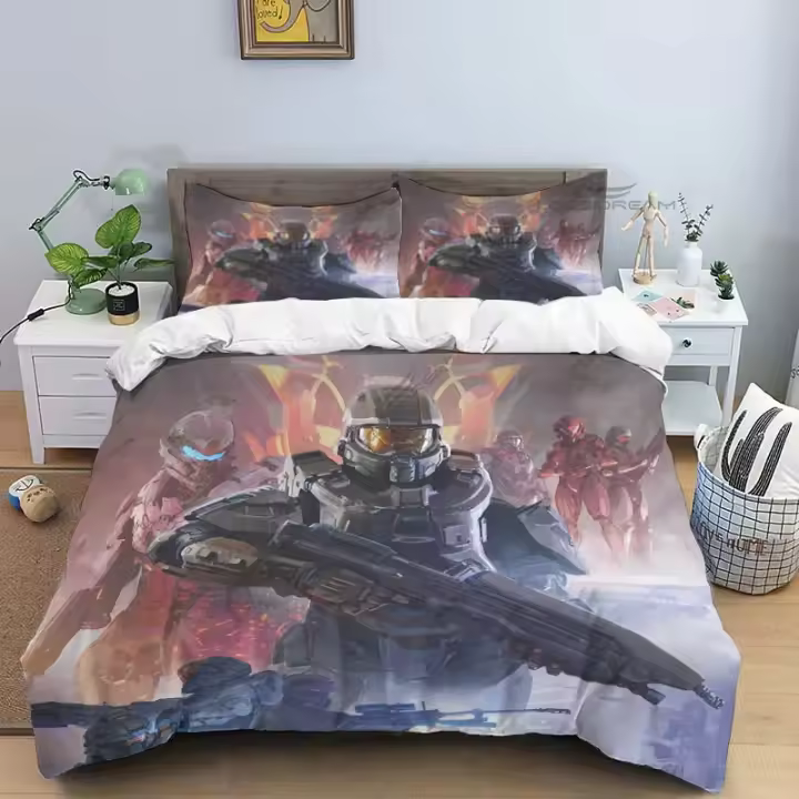 Juego de Ropa de Cama de Polyester 3D Impresión Digital Patrones de Dibujos Animados - 1