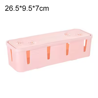 Caja de almacenamiento de cables, organizador ordenado de enchufes, gestión de cables, línea de red, contenedor de seguridad para habitación del hogar, 7 colores, lo último - 1