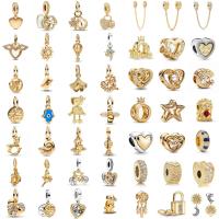 Nuevo colgante de atrapasueños de abeja chapado en oro de Plata de Ley 925 auténtica, cuentas adecuadas para joyería de pulsera europea - details 0