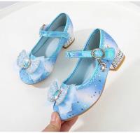 Zapatos de cuero con purpurina para niños, zapatos de princesa arcoíris para niñas, fiesta de boda, lentejuelas, lazo, tacones altos, zapatos individuales - details 9