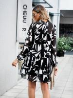 Vestido midi casual estilo coreano de moda 2025 para mujer con manga larga - details 4