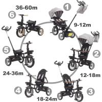 Bicicleta de Niño Plegable Evolutiva Asiento Reclinable y Giratorio 360 - details 1