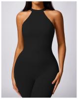 Ropa de yoga de una pieza con diseño de melocotón sin mangas, secado rápido, perfecta para pilates y fiess Fabricado en China - details 5
