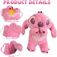 Para Aliviar La Ansiedad, 28 cm Peluche Stitch, Bebé Durmiendo Juguete Animal Muñeca con Música Luces Y Movimientos De Respiración Rítmicos - details 4