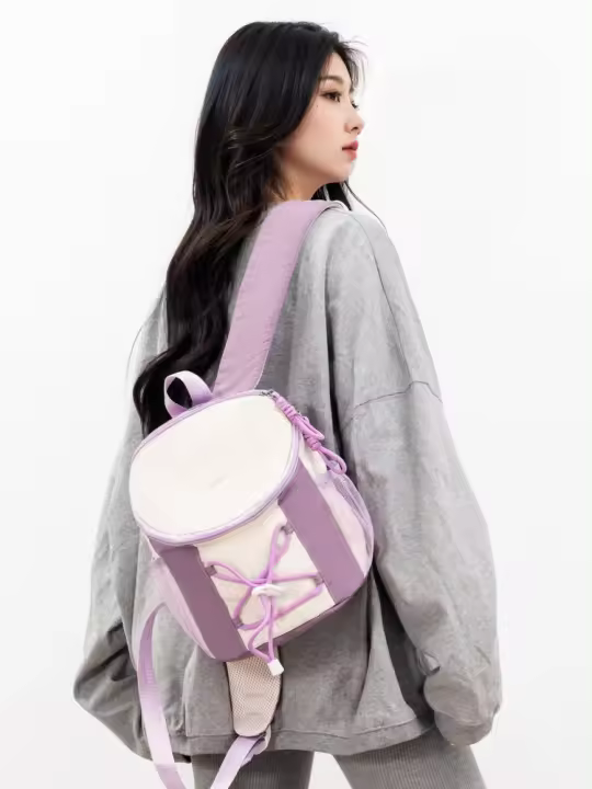 Mochila, salir, mochila, montañismo, cordón, nuevo estilo, mujer, estilo urbano, nailon, primavera 2025 - 1