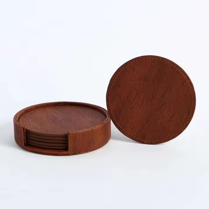Cubierta de Cuero de Madera Mantel Personal, Taza de Té y Café, Cojín, Bar en Casa, No Tacto - 1