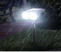 Foco Solar RGB para exteriores, 18 LED, impermeable, cambia de Color, Multicolor, camino, puerta, valla, USB, foco Solar para paisaje - details 7