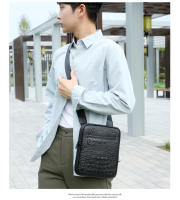 Bolso de Hombro Deportivo y de Ocio Patrón de Cocodrilo en Cuero Bolso Vertical de Moda Retro - details 17