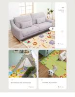Alfombra de Juego plegable para bebé, tapete impermeable para suelo, portátil, juguetes de actividades, 180x100cm - details 6