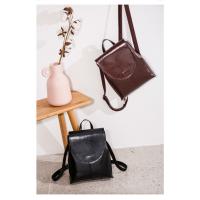 Nueva mochila, mochila simple para mujer, cuero de cera de aceite, mochila pequeña informal, bolso de viaje de alta gama de moda - details 10