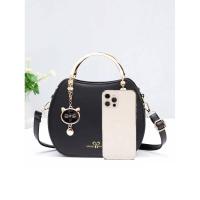 Mochila de Lujo Leten Pequeño Bolso Redondo con Decoración Colgante Bolso de Mano de Cuerno Dulce - details 3