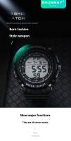 SHUNWAY 【 】 Reloj deportivo impermeable para exteriores para hombres y mujeres, reloj electrónico con luz nocturna para jóvenes - details 1
