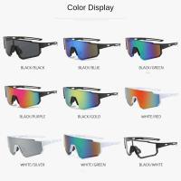 Gafas de sol para ciclismo UV400, lentes HD coloridas, gafas de ciclismo Vintage resistentes a los rayos UV, gafas cómodas para deportes al aire libre a prueba de viento, pesca - details 4