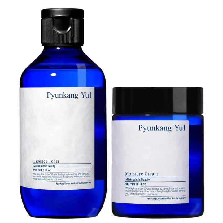 Crema de tónico PKY Essence/hidratación profunda, cero irritación, cuidado de la piel coreano/tónico (6,8 200 ml) y crema hidratante (3,4 Fl. Oz, 100ml) - 1