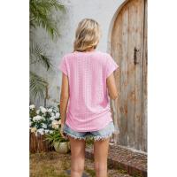 BUNO-2025 Camisetas para mujer de manga larga de algodón para mujer, camisetas con manga casquillo y cuello en V, camiseta informal holgada de manga larga de algodón para mujer - details 36