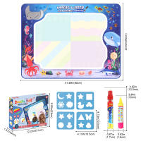 80x60CM Kids Coloring Doodle Magic Water Drawing Mat with Reusable Magic Pens Montessori Painting Board Educational Toys Gifts - details 15
