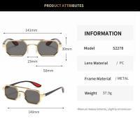 Gafas de sol cuadradas vintage para hombre, gafas de sol Steampunk, gafas de moda estilo punk retro para mujer, gafas de sol retro - details 2