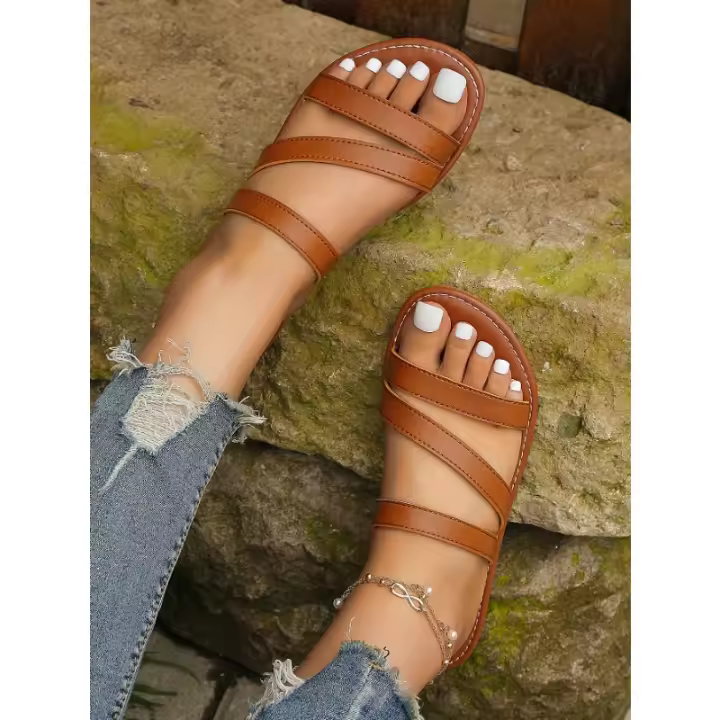 Zapatillas de Verano para Mujer Pantuflas Planas de Moda - 1