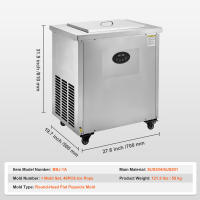 SucceBuy Máquina comercial para paletas de hielo, juego de molde único, máquina para hacer paletas de hielo de 40 piezas, fabricada en acero inoxidable - details 0
