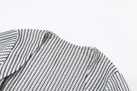 Vestido de rayas de cadera delgada de hombro recto con cinturón halter para mujer, nueva línea - details 22