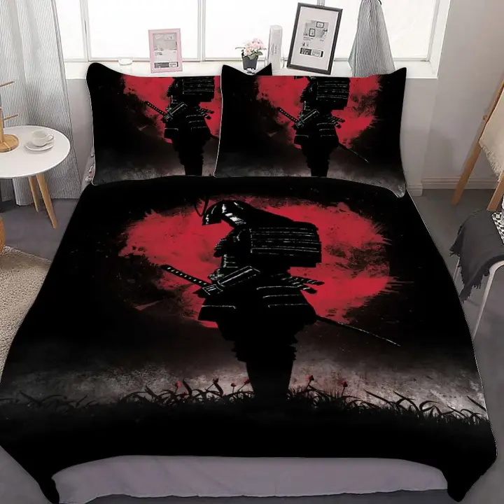 Juego de Ropa de Cama Samurai Funda de Edredón de Paisaje Atlántico de Noche Material de Poliéster - 1
