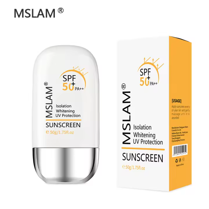 MSLAM-crema solar blanqueadora, protector solar para el cuerpo y la cara, crema protectora para la piel, antienvejecimiento, control de aceite, hidratante SPF 50 - 1