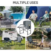 Silla de Camping Resistente de 180 kg Silla Plegable Aluminio Silla de Camping para Adultos con Mesa Auxiliar Portátil para Festivales al Aire Libre - details 4