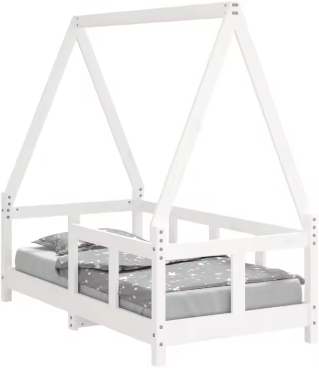 Marco de Cama para Niños de Madera Maciza de Pino 90x190 cm Organización y Muebles - 1