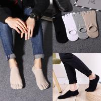 Calcetines informales de algodón con cinco dedos para hombre, calcetín deportivo antideslizante, invisibles, transpirables, suaves, para actividades al aire libre - details 0