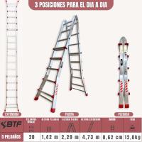 Escalera Telescópica Premium hasta 12 Peldaños |   Escaleras Plegables Aluminio |   Escalera Extensible 5 Metros y 150kg |   Escalera Multiposición |   Escada Certificación EN131 - details 13