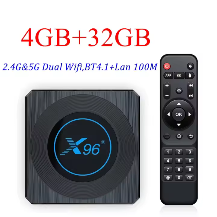 X96 X4 Android 11 TV Box Smart RGB Luz, 4G, 32G, 64G, 5G, Wifi Doble, Youtube HD AV1 Reproductor de Medios 8K - 1