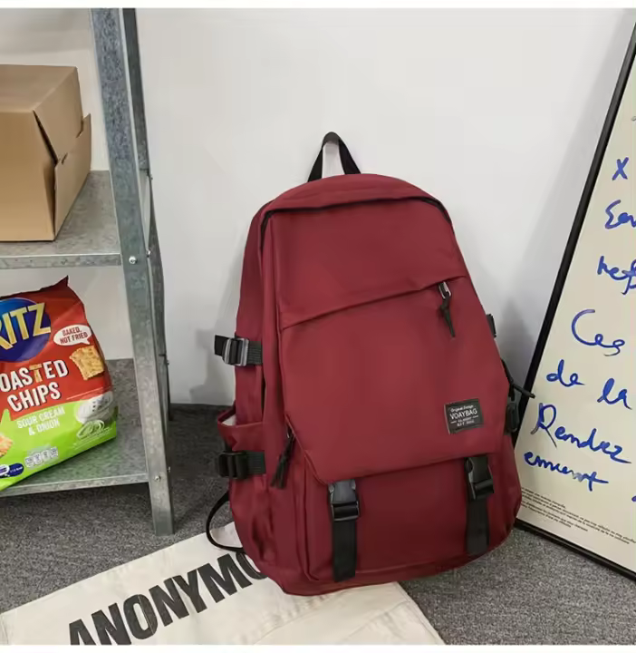 Mochila simple personalizada para estudiantes universitarias, mochila de viaje para computadora de gran capacidad para estudiantes de secundaria y preparatoria - 1