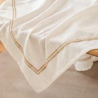 Inyahome - Manteles de algodón blanco de alta calidad, manteles de lino suave para fiestas, cafetería y cocina, elegante Navidad - details 0