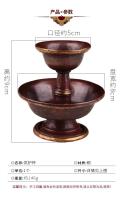 Xizang patrón auspicioso Dharma cobre puro tibetano antiguo taza decoraciones hechas a mano en Nepal - details 0