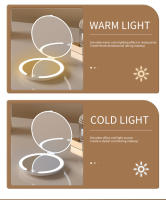 Espejo de maquillaje LED, espejo plegable portátil, espejo de maquillaje portátil, mini espejo de viaje con carga - details 4