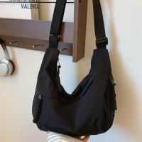 Bolso de hombro lavado de gran capacidad para mujer, bandolera de nailon informal, bolso de Dumpling de Corea de Color sólido para verano - details 2