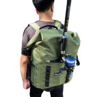 Mochila impermeable de 30l para exteriores, bolsa de aparejos de pesca, Trekking, escalada, surf, kayak, hombro - details 4