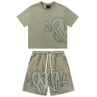 Conjunto de camiseta y pantalones cortos de hip hop para hombre Syna World Drill Summer Tracksuits - details 8