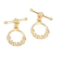 Pulsera de Tirantes Geométricos de Latón Dorado 18K Clasps para Hacer Joyería DIY - details 84