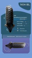 Leten-funda extensible reutilizable para eyaculación retardada, extensión anticonceptiva, consolador de punto G, juguete sexual para hombres, sin vibrador - details 2