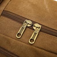Mochila de lona de moda para hombre, bolso escolar informal Retro, Asa superior y gran capacidad, mochila d - details 17