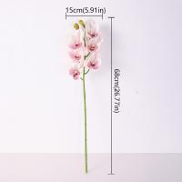 Orquídea Papilio Artificial de 6 cabezas, colores vivos, rama de flor de Cymbidium realista, tallos flexibles de tacto Real, flores falsas - details 0