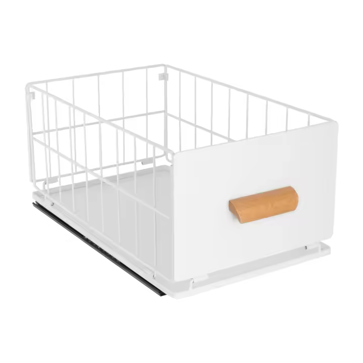 Cajón telescópico extensible, organizador de armarios, 40x24x18 cm, No requiere perforación ni clavado, para armarios de cocina - 1
