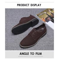 Zapatos informales de gamuza para hombre, calzado con cordones, Oxford azul, planos, transpirables, talla grande 38-48 - details 26
