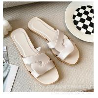 Nuevas zapatillas de verano para mujer, ropa exterior, estilo coreano Ins Web, piel de camarón roja, sandalias de moda, venta rápida, venta al por mayor de Amazon - details 1